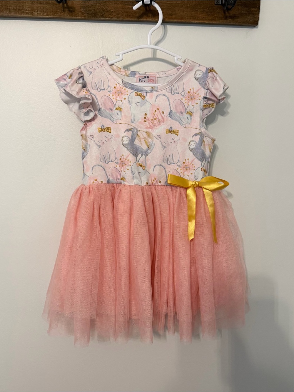 Pete + Lucy Woodland Animals Tulle Dress Girls Size 2T